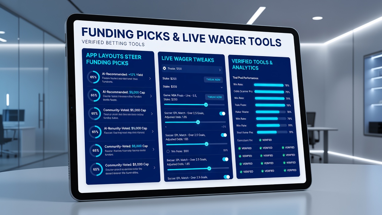 Live betting screen with adjustable wager controls and funding integration
