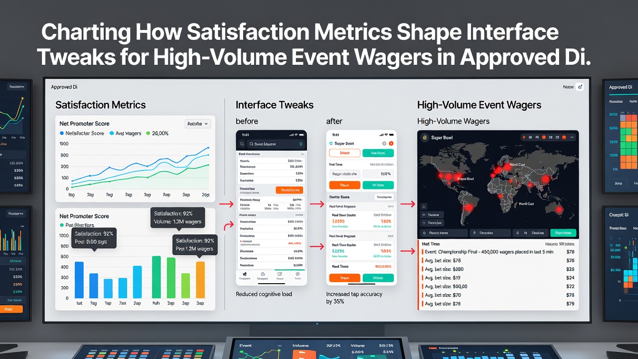 Mobile interface mockup showing streamlined bet placement and live odds adjustments based on user satisfaction data
