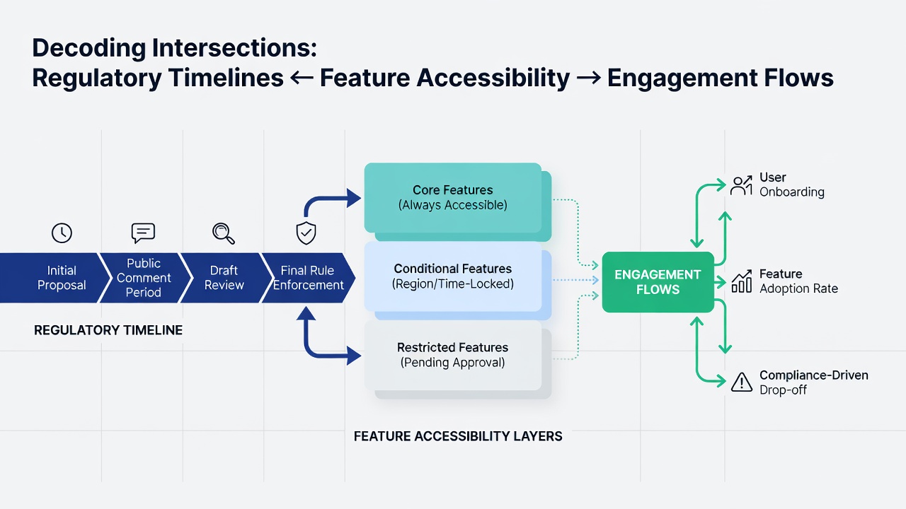 Impact of feature accessibility timelines on user engagement flows