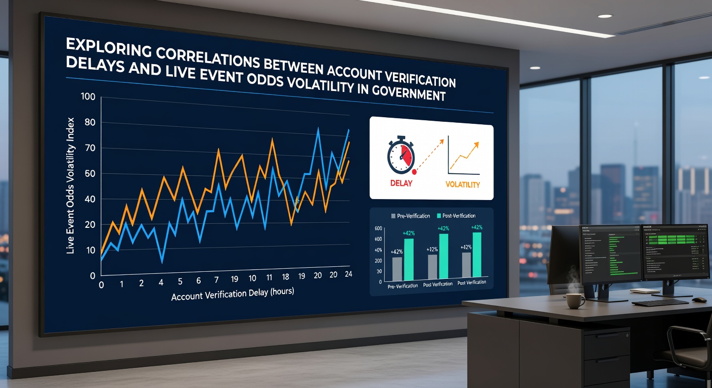 Data visualization of verification delay durations plotted against measured volatility indexes in live betting sessions