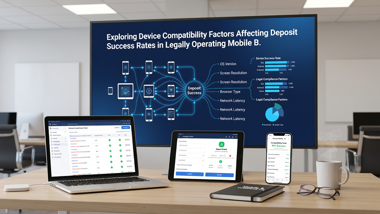 Technical diagram illustrating device compatibility layers for secure deposits in mobile betting