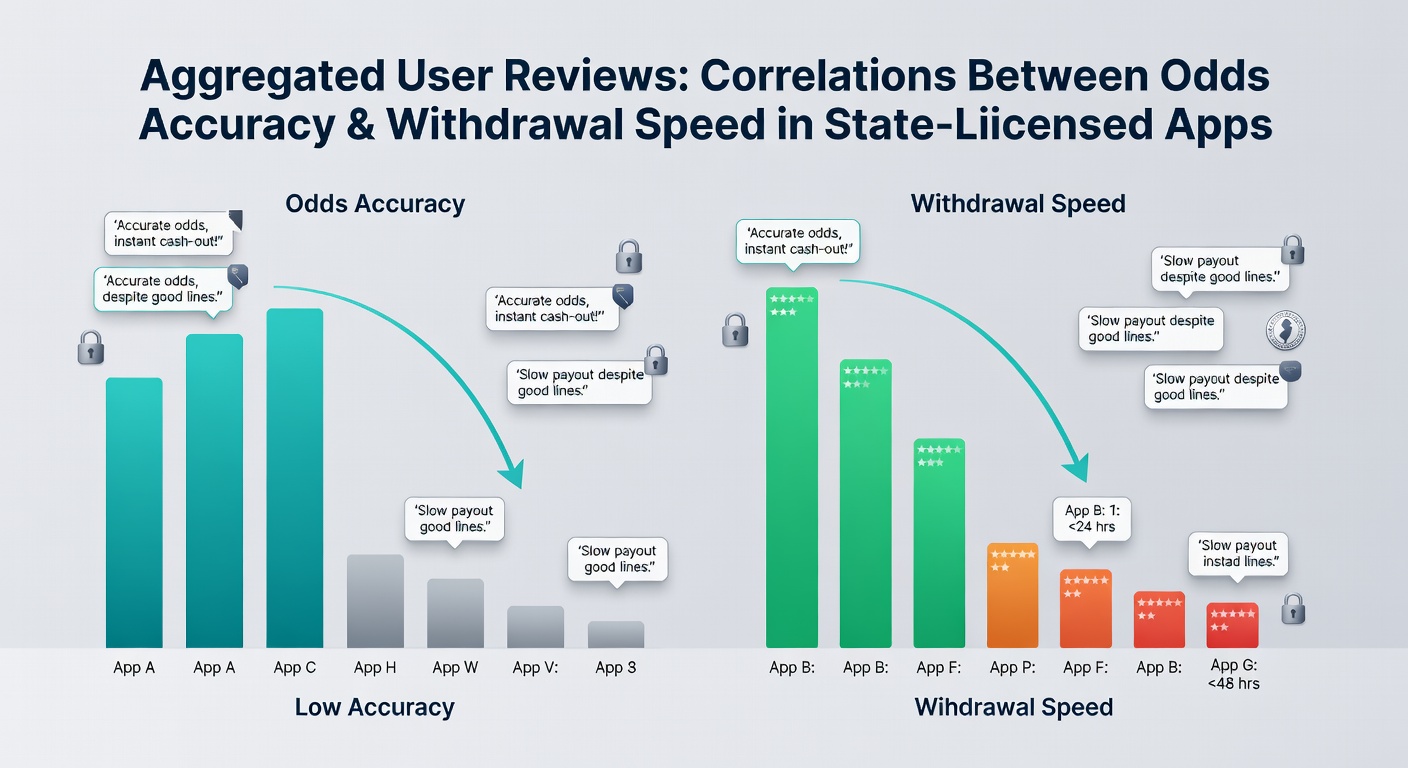 Dashboard displaying aggregated user reviews on odds accuracy and withdrawal times across licensed betting platforms