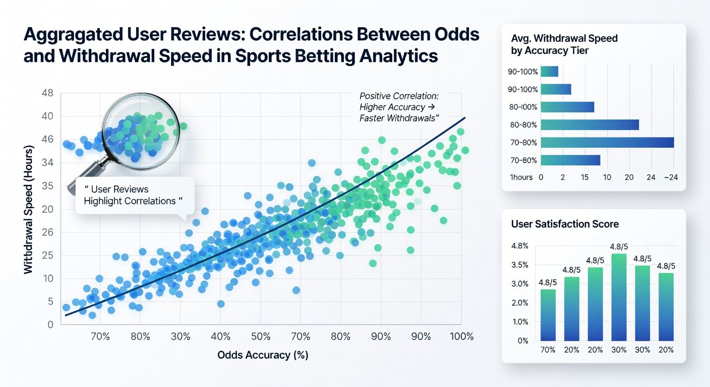 Chart illustrating statistical links between odds ratings and withdrawal processing durations from aggregated app reviews
