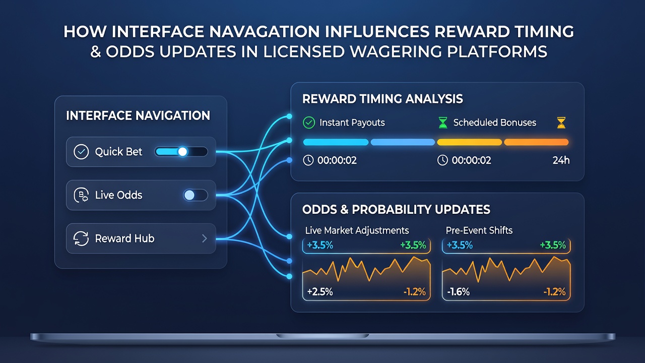 Detailed view of odds update indicators and reward claim buttons within a regulated betting app navigation flow
