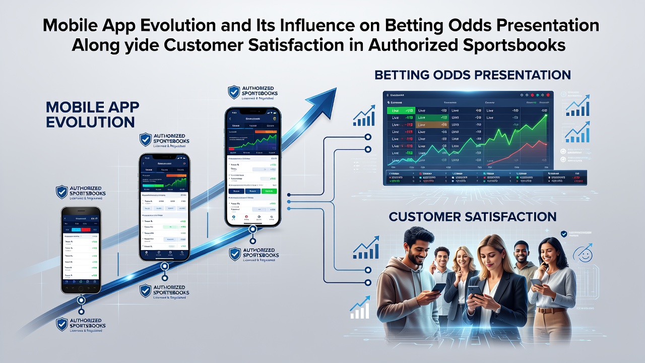Mobile sportsbook app interface showing evolving odds displays and user navigation features