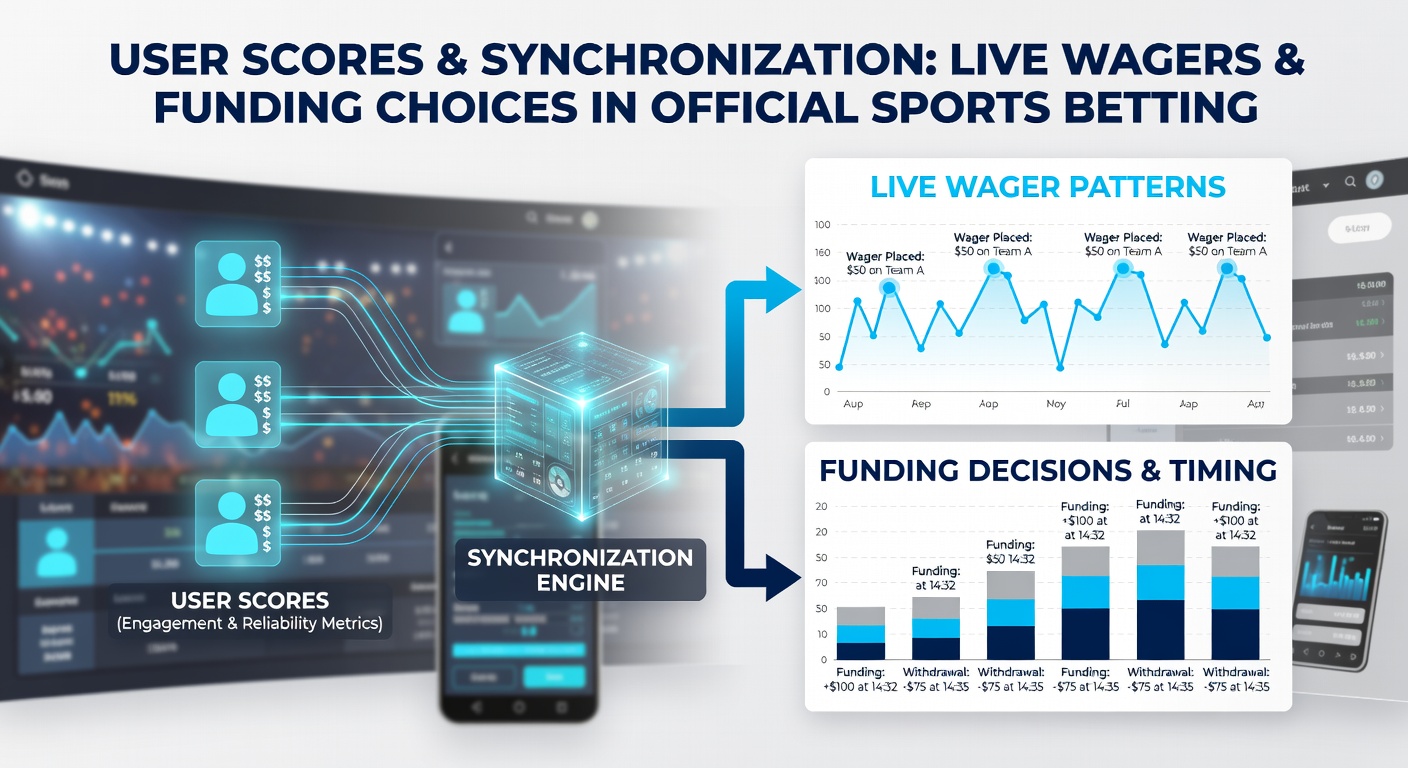 Data visualization of user scores showing live wager and funding synchronization trends